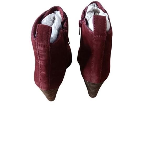 New with Tags Diba Stitch Fix Blake Suede Bootie Burgundy Wedge SZ 9 - Picture 6 of 13